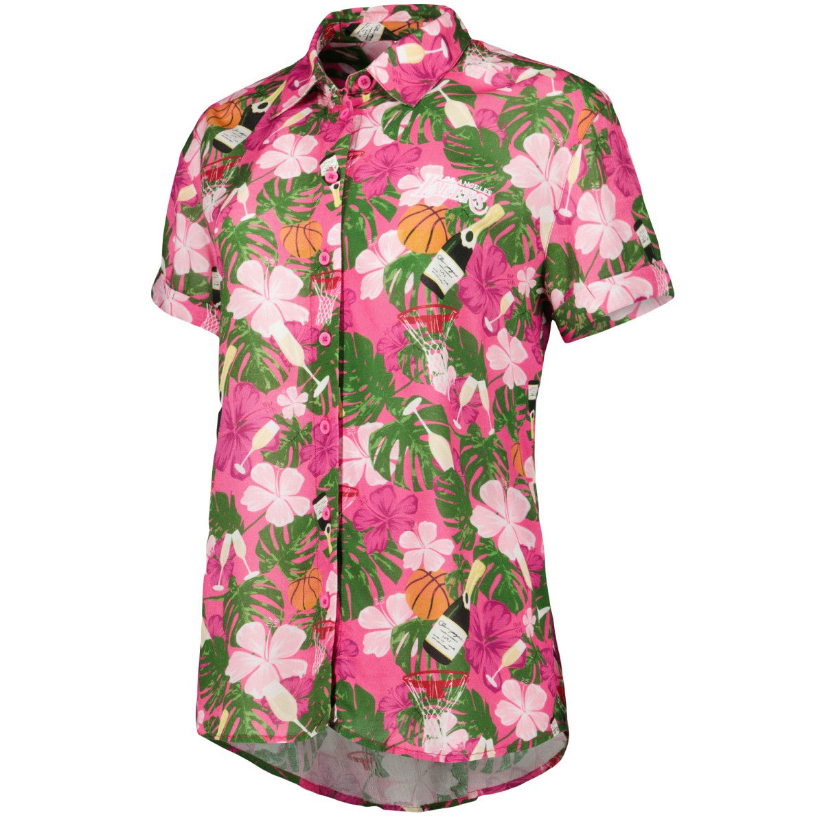 NBA - Los Angeles Lakers Lusso Women's Finley-Frankie Party Top & Shorts Set - Pink