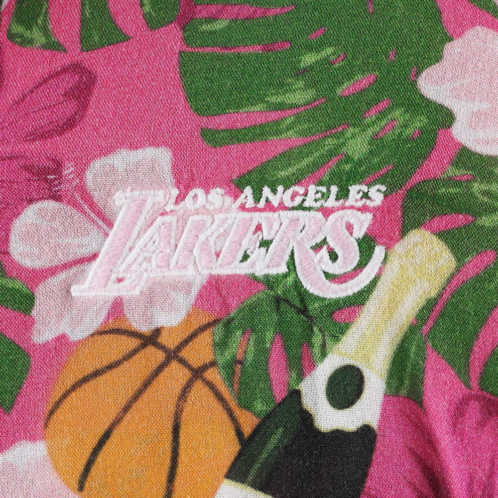 NBA - Los Angeles Lakers Lusso Women's Finley-Frankie Party Top & Shorts Set - Pink