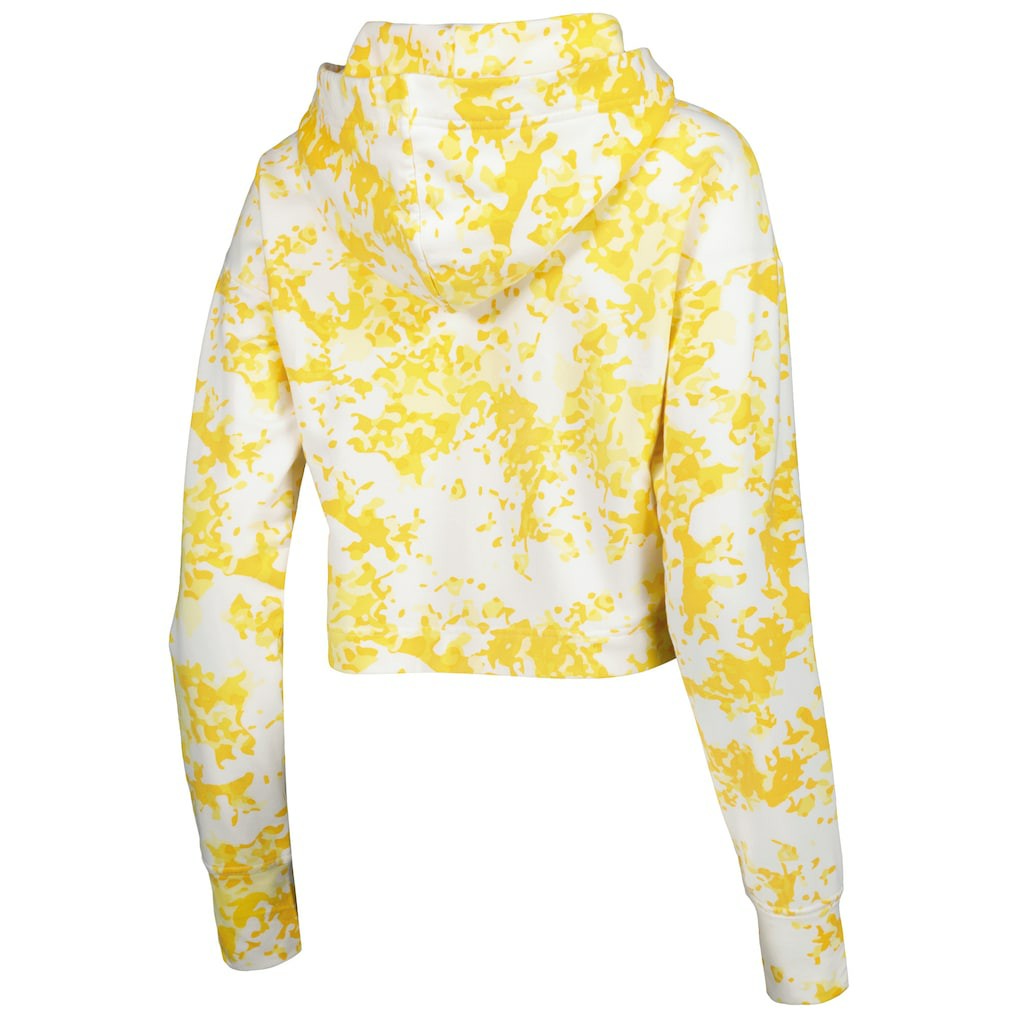 NBA - Denver Nuggets Lusso Women's Maia Tri-Blend Cropped Quarter-Zip Top - Gold/White
