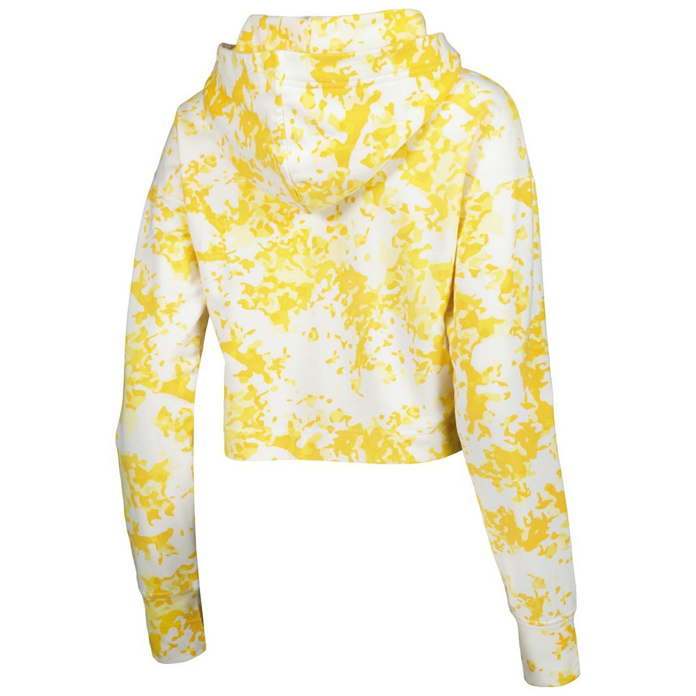 NBA - Denver Nuggets Lusso Women's Maia Tri-Blend Cropped Quarter-Zip Top - Gold/White