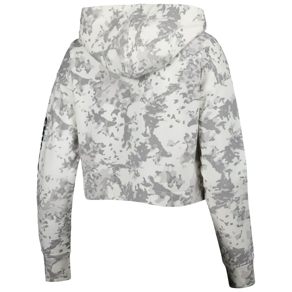 NBA - Chicago Bulls Lusso Women's Maia Tri-Blend Cropped Quarter-Zip Top - Gray/White