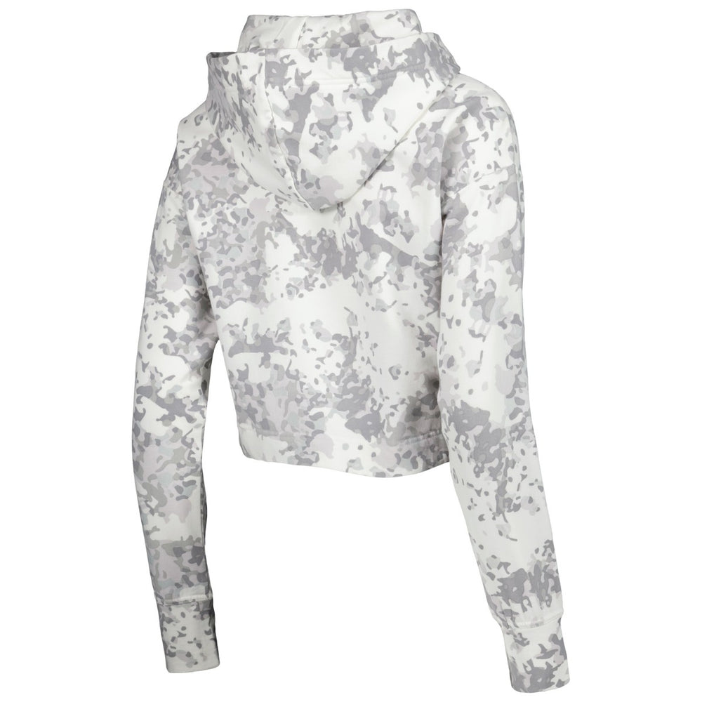 NBA - Phoenix Suns Lusso Women's Maia Tri-Blend Cropped Quarter-Zip Top - Gray/White