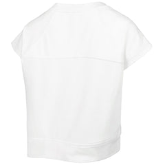 NBA - Golden State Warriors Lusso Women's Margot Cropped Tri-Blend Cap Sleeve Sweatshirt - White