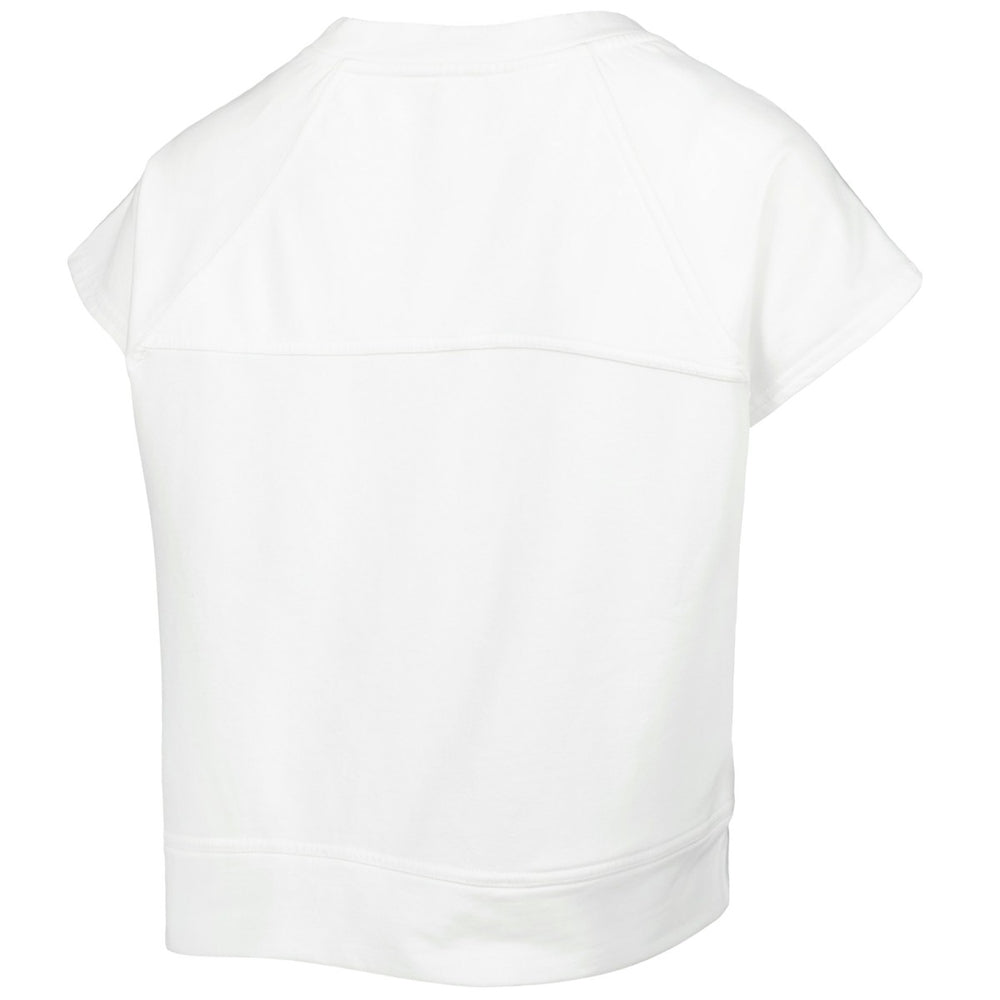 NBA - Phoenix Suns Lusso Women's Margot Cropped Tri-Blend Cap Sleeve Sweatshirt - White