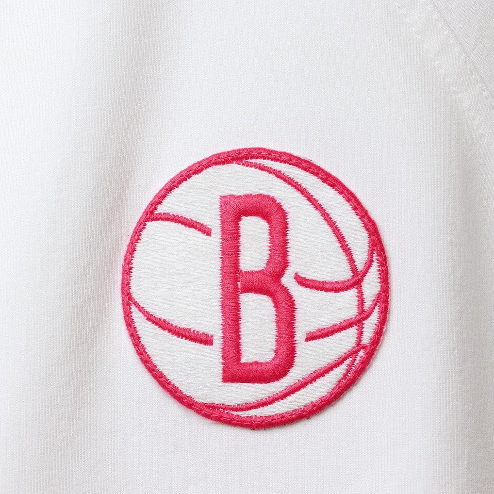 NBA - Brooklyn Nets Lusso Women's Melody Cuffed Tri-Blend Shorts - White/Pink
