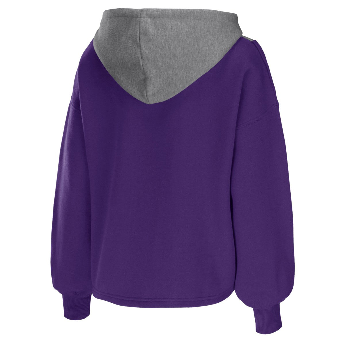 NBA - Los Angeles Lakers WEAR by Erin Andrews Women's Pieced Quarter-Zip Hoodie Jacket - Purple