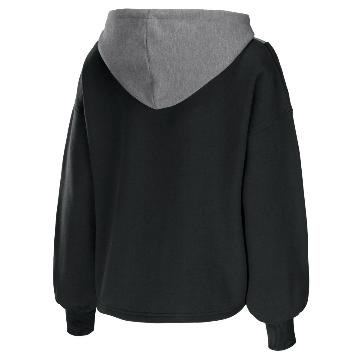 NBA - Miami Heat WEAR by Erin Andrews Women's Pieced Quarter-Zip Hoodie Jacket - Black