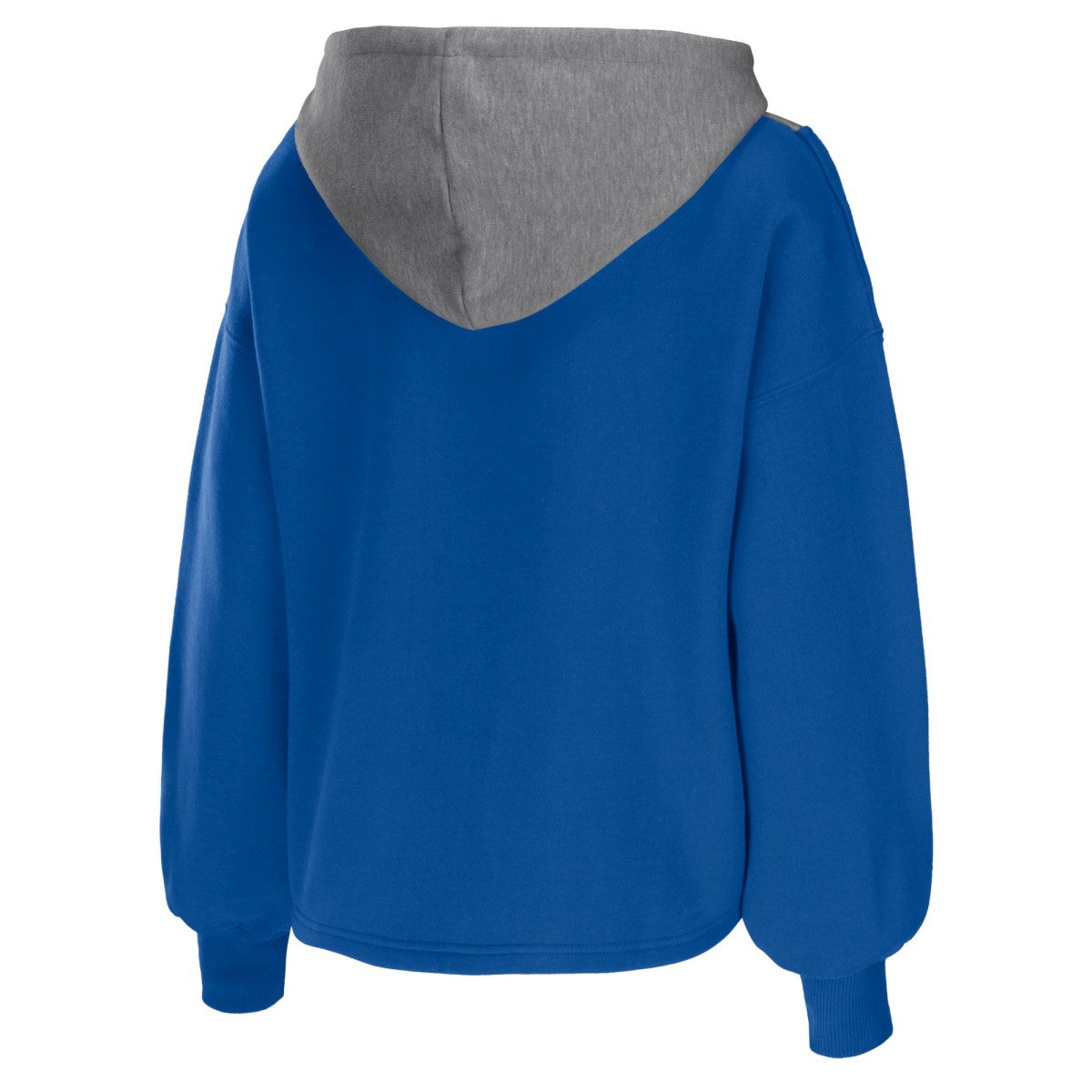 NBA - New York Knicks WEAR by Erin Andrews Women's Pieced Quarter-Zip Hoodie Jacket - Blue