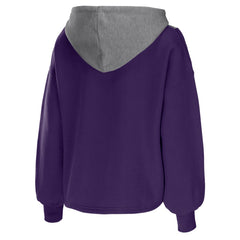NBA - Phoenix Suns WEAR by Erin Andrews Women's Pieced Quarter-Zip Hoodie Jacket - Purple