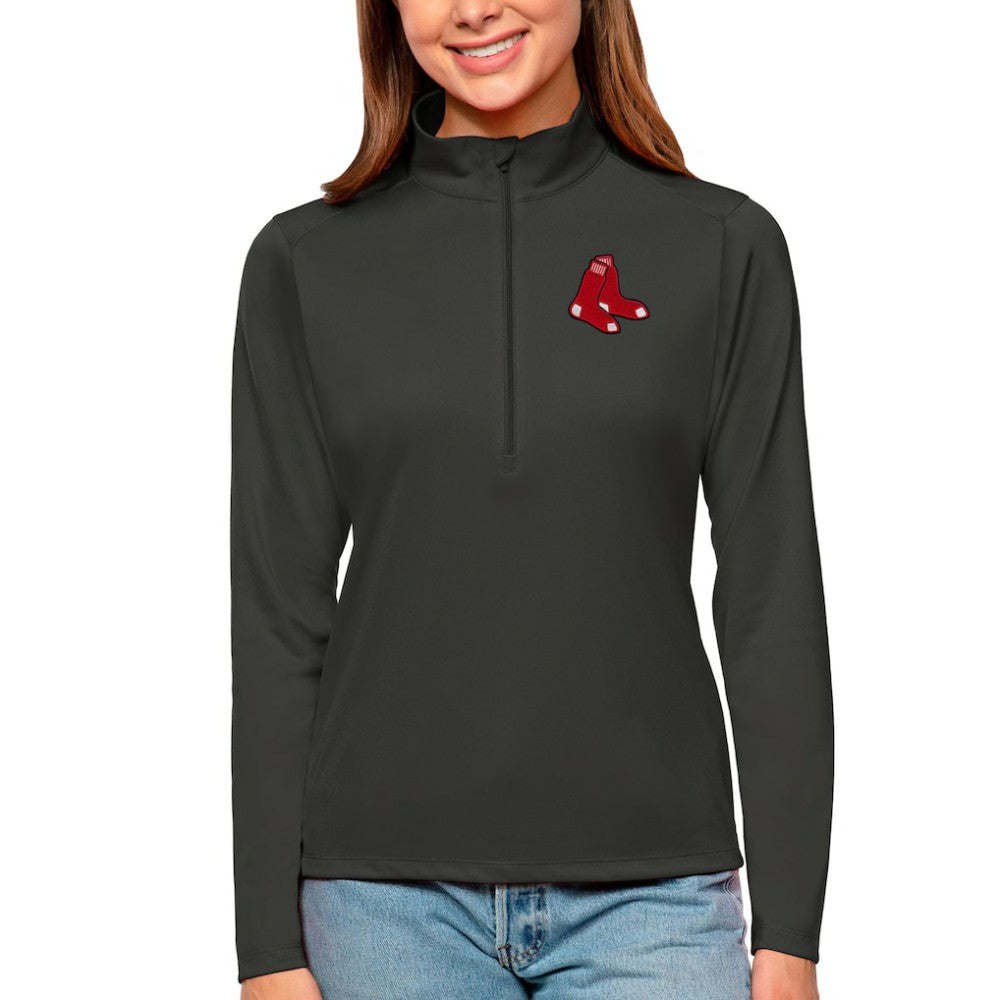 Boston Red Sox Antigua Women's Tribute Quarter-Zip Pullover Top for sale