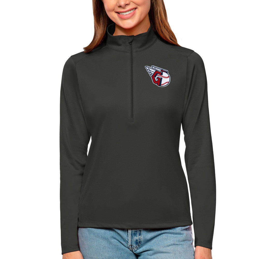 Cleveland Guardians Antigua Women's Tribute Quarter-Zip Pullover Top Online