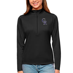 Colorado Rockies Antigua Women's Tribute Quarter-Zip Pullover Top Online