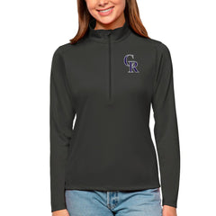 Colorado Rockies Antigua Women's Tribute Quarter-Zip Pullover Top for sale