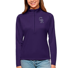 Colorado Rockies Antigua Women's Tribute Quarter-Zip Pullover Top Online