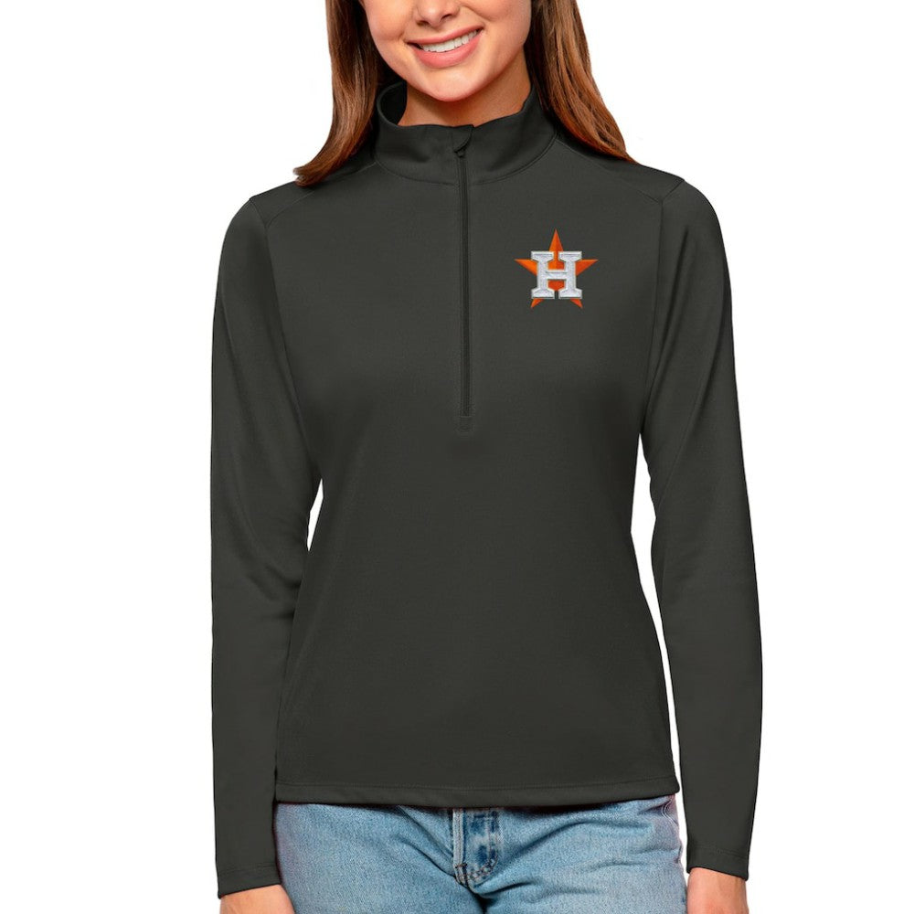 Houston Astros Antigua Women's Tribute Quarter-Zip Pullover Top Near Me