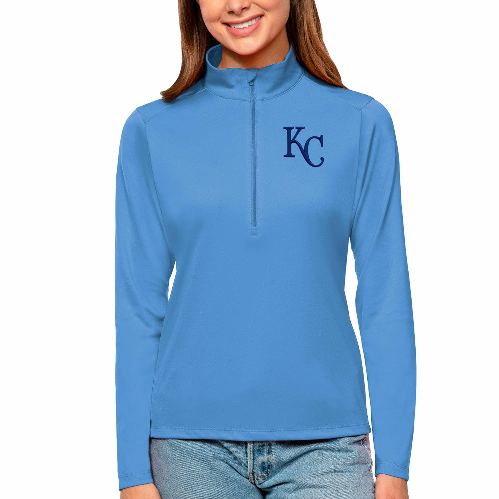 Kansas City Royals Antigua Women's Tribute Quarter-Zip Pullover Top Near Me
