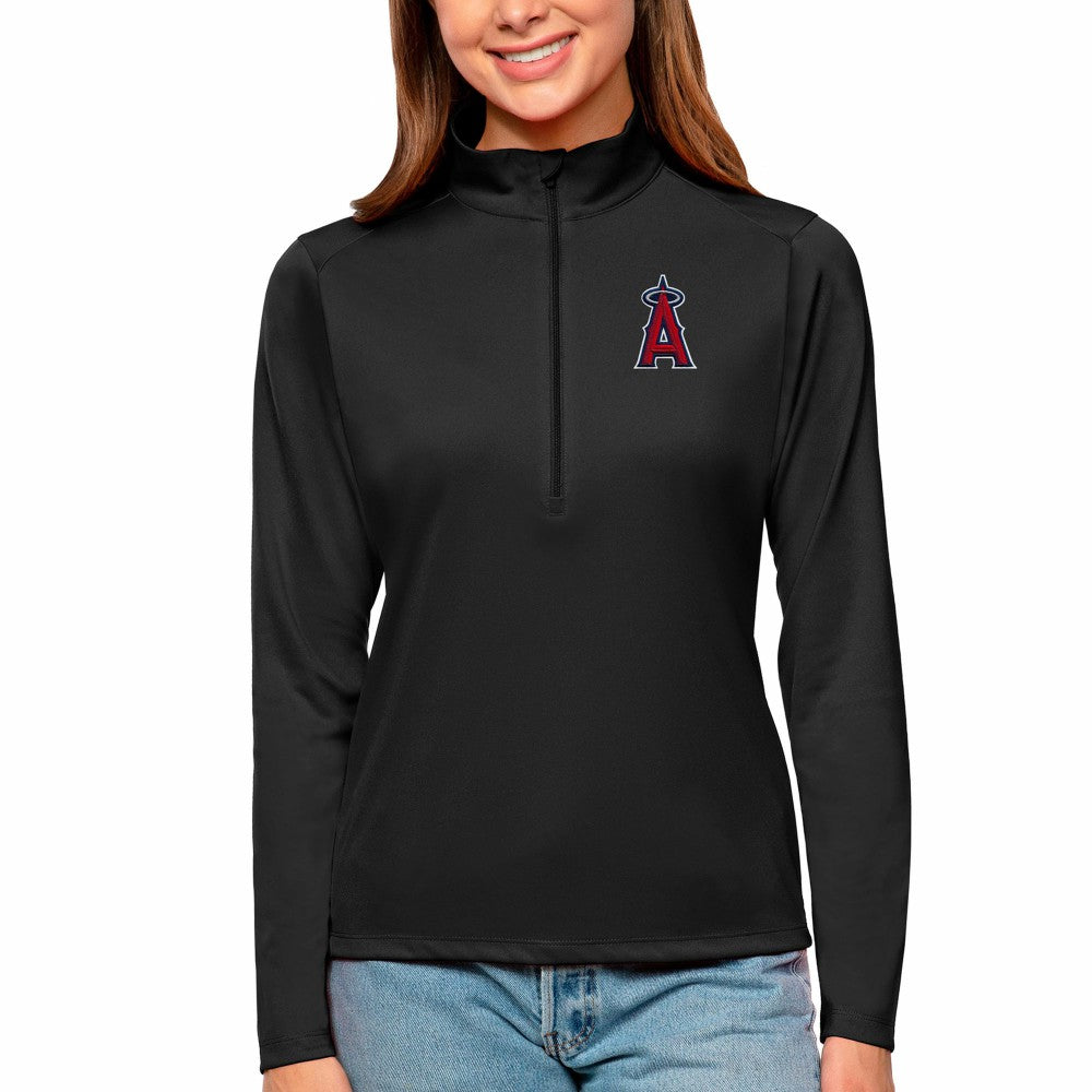 Los Angeles Angels Antigua Women's Tribute Quarter-Zip Pullover Top Online