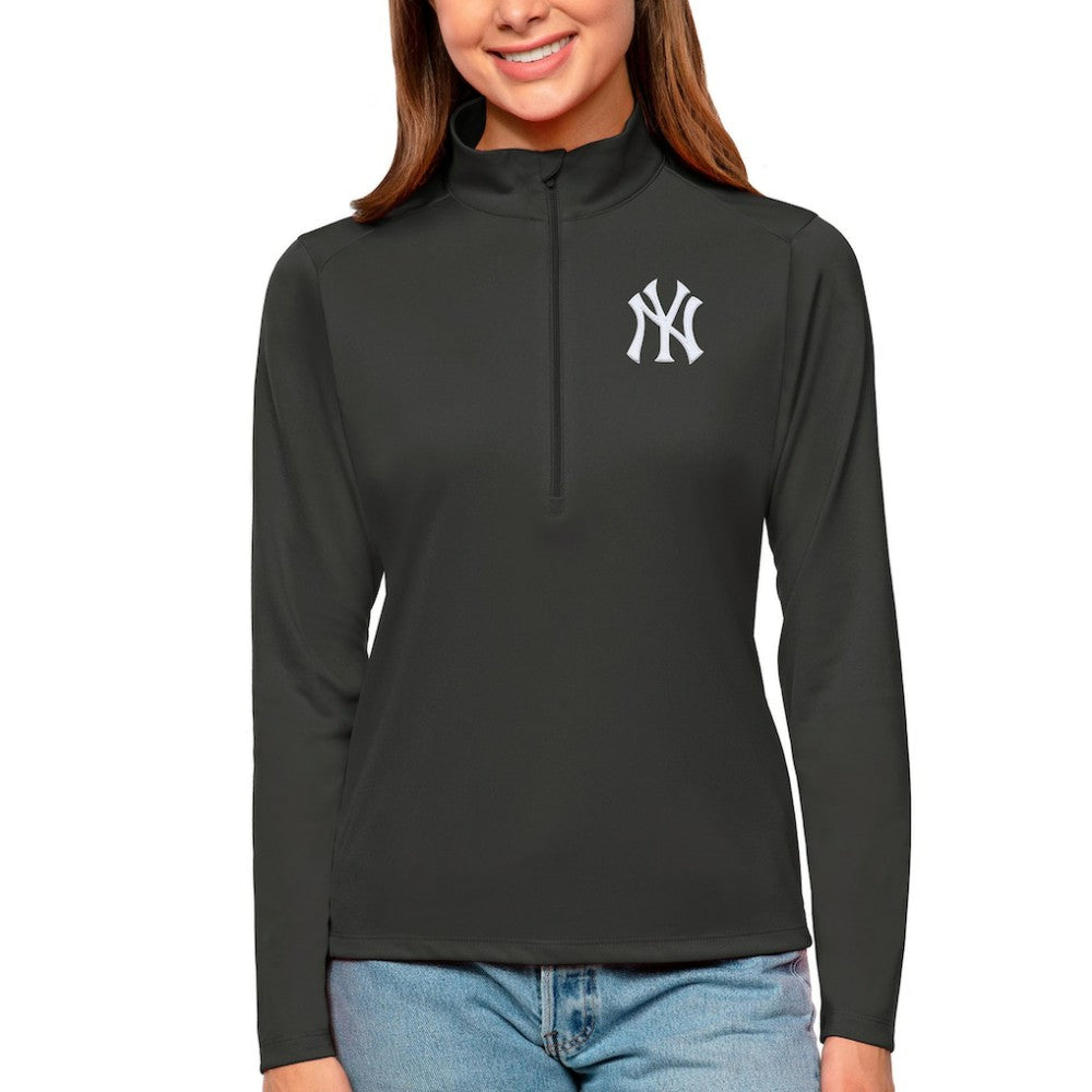 New York Yankees Antigua Women's Tribute Quarter-Zip Pullover Top for sale