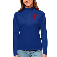 Philadelphia Phillies Antigua Women's Tribute Quarter-Zip Pullover Top Near Me