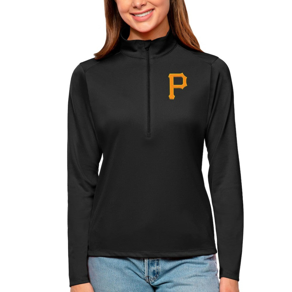 Pittsburgh Pirates Antigua Women's Tribute Quarter-Zip Pullover Top Online