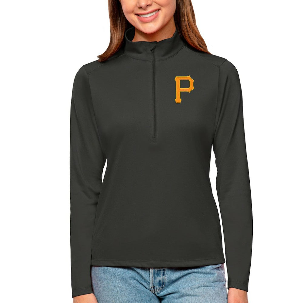 Pittsburgh Pirates Antigua Women's Tribute Quarter-Zip Pullover Top Lifestyle