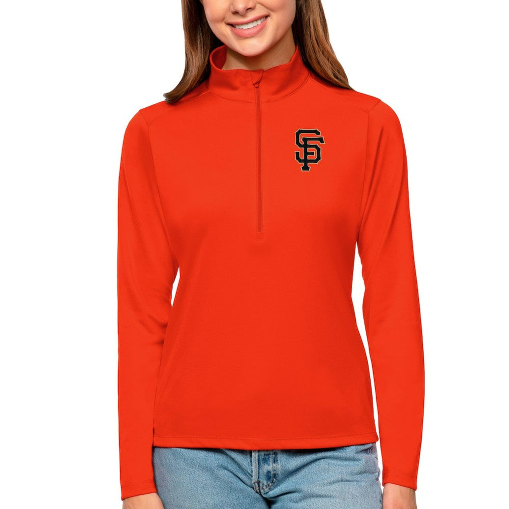 San Francisco Giants Antigua Women's Tribute Quarter-Zip Pullover Top for sale