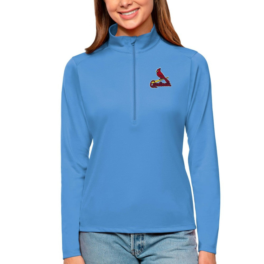 St. Louis Cardinals Antigua Women's Tribute Quarter-Zip Pullover Top for sale