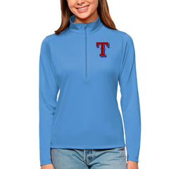 Texas Rangers Antigua Women's Tribute Quarter-Zip Pullover Top Online