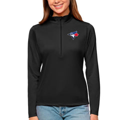 Toronto Blue Jays Antigua Women's Tribute Quarter-Zip Pullover Top Clearance