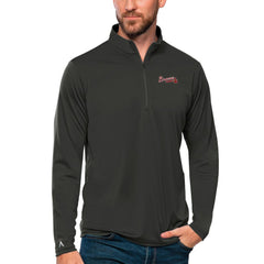 Atlanta Braves Antigua Tribute Quarter-Zip Pullover Top On Sale
