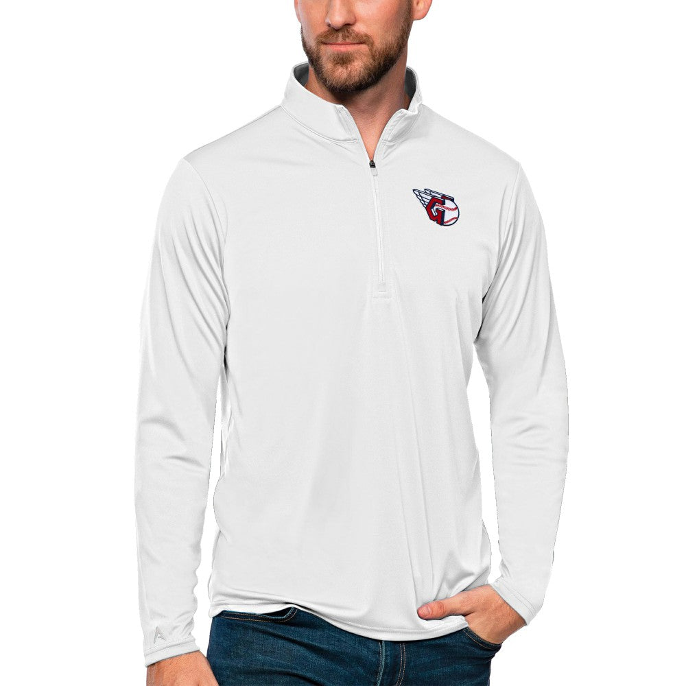 Cleveland Guardians Antigua Tribute Quarter-Zip Pullover Top for sale