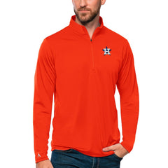Houston Astros Antigua Tribute Quarter-Zip Pullover Top Lifestyle