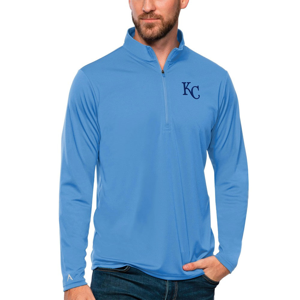 Kansas City Royals Antigua Tribute Quarter-Zip Pullover Top Clearance