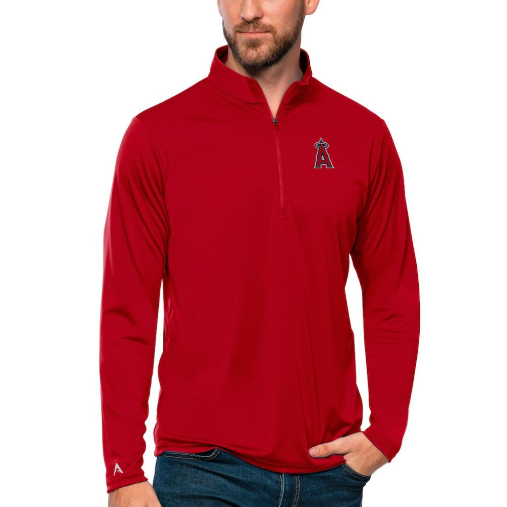Los Angeles Angels Antigua Tribute Quarter-Zip Pullover Top Clearance