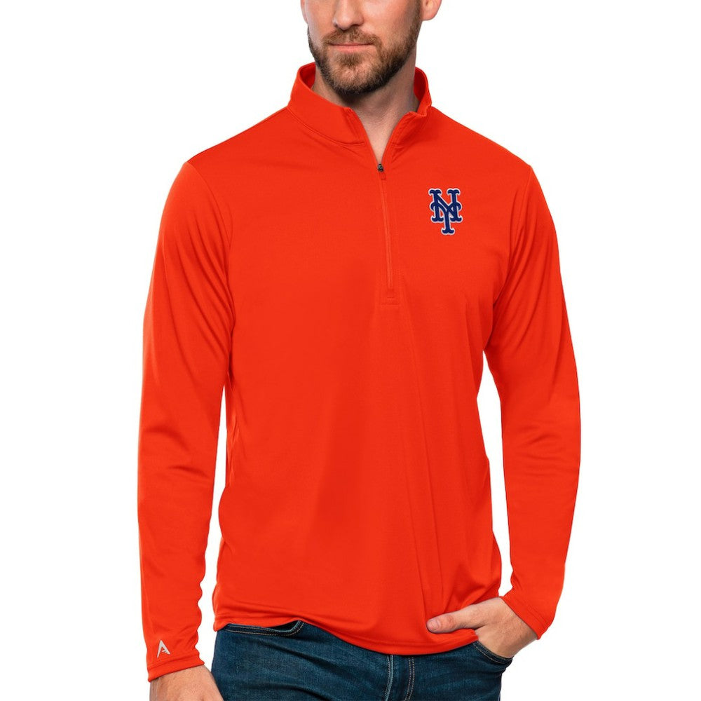 New York Mets Antigua Tribute Quarter-Zip Pullover Top Near Me