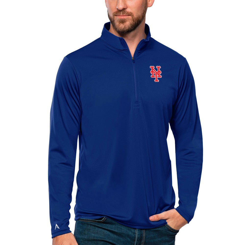 New York Mets Antigua Tribute Quarter-Zip Pullover Top Near Me