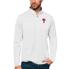 Philadelphia Phillies Antigua Tribute Quarter-Zip Pullover Top Sale