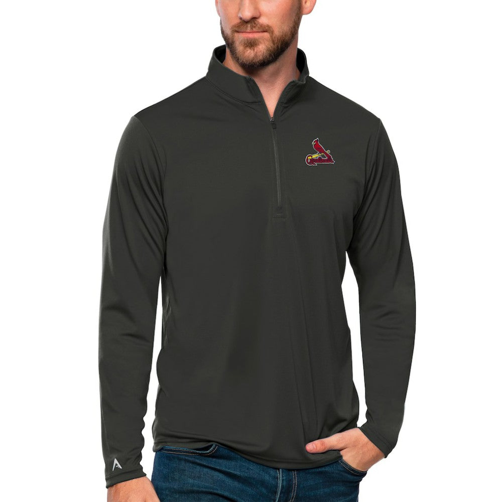 St. Louis Cardinals Antigua Tribute Quarter-Zip Pullover Top Clearance