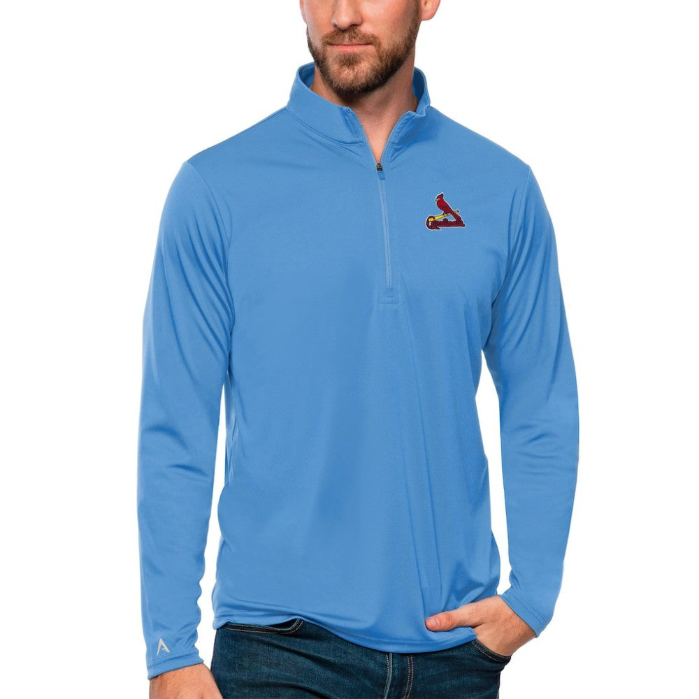 St. Louis Cardinals Antigua Tribute Quarter-Zip Pullover Top Sale