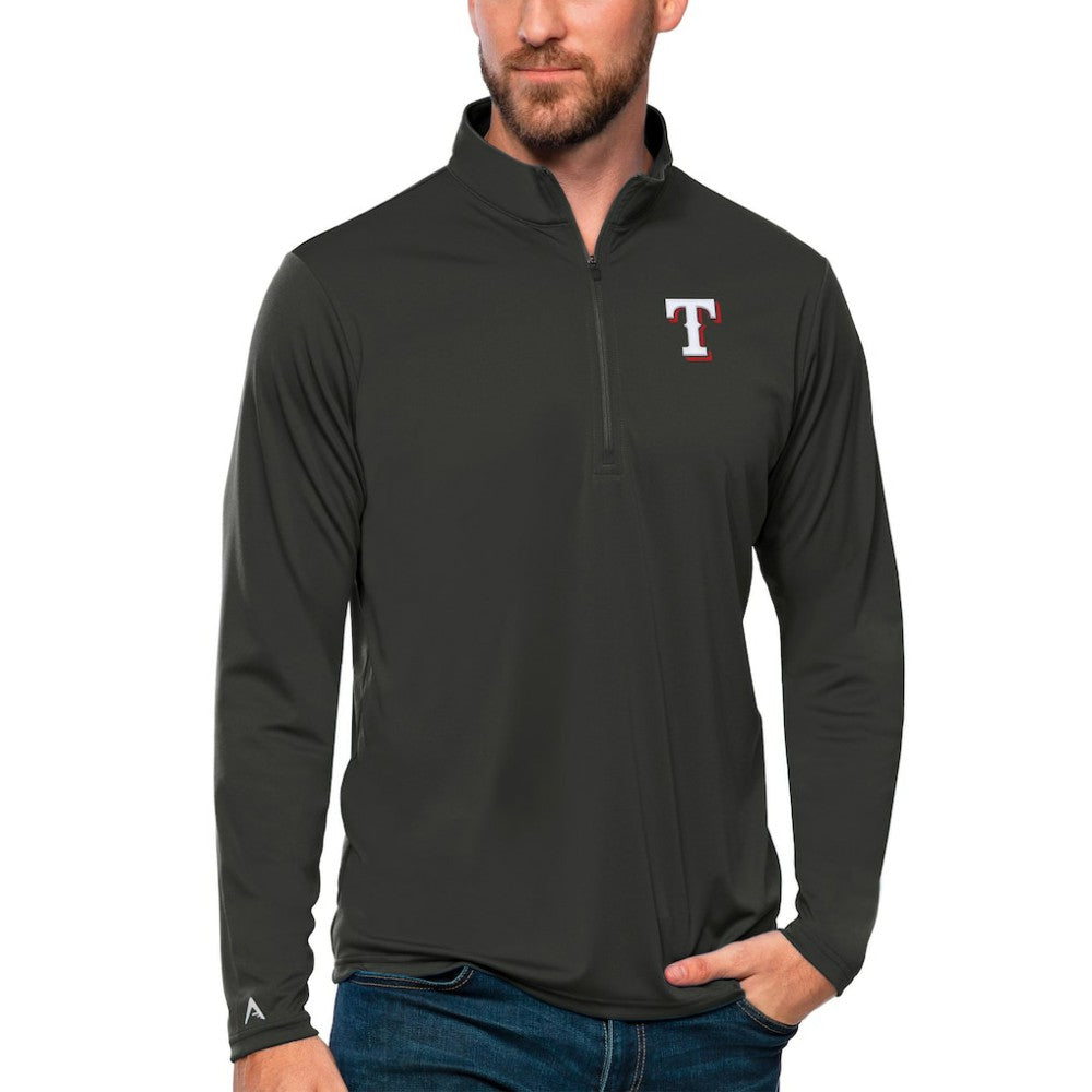 Texas Rangers Antigua Tribute Quarter-Zip Pullover Top discount