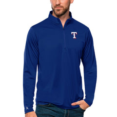 Texas Rangers Antigua Tribute Quarter-Zip Pullover Top Near Me