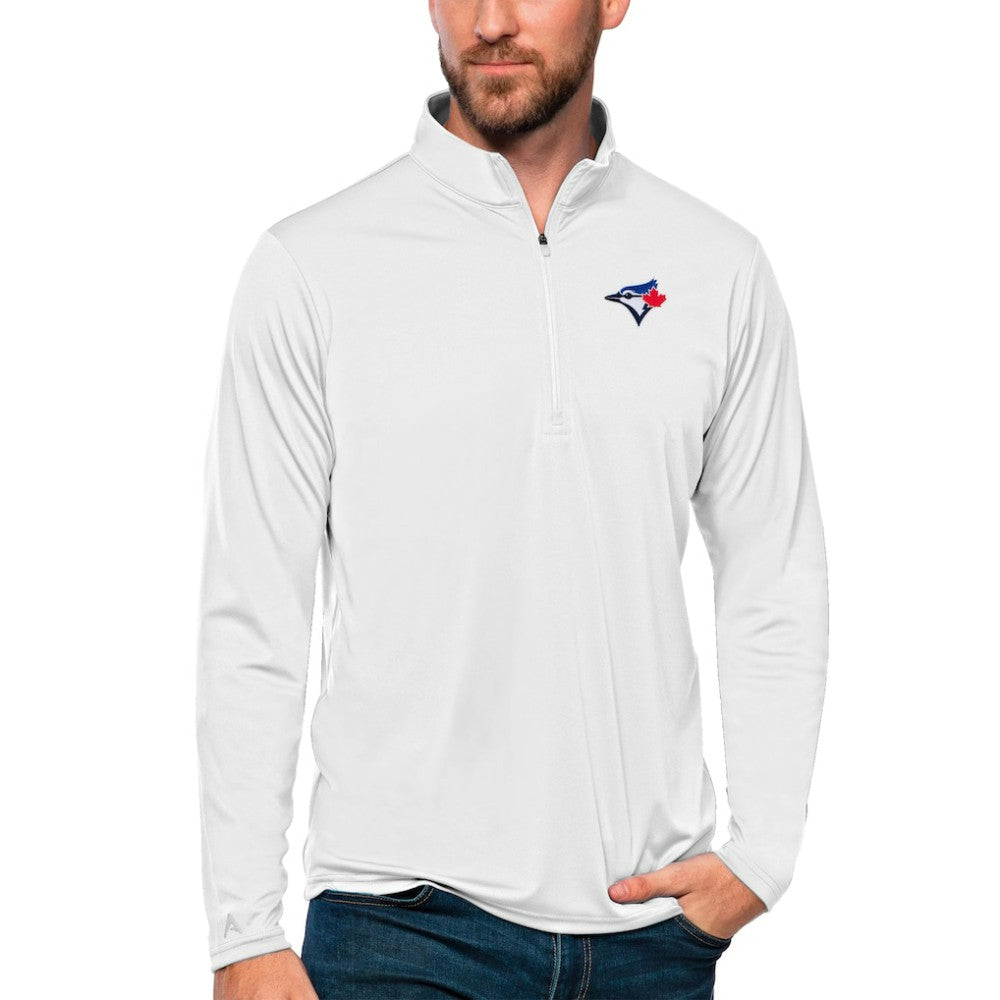 Toronto Blue Jays Antigua Tribute Quarter-Zip Pullover Top for sale