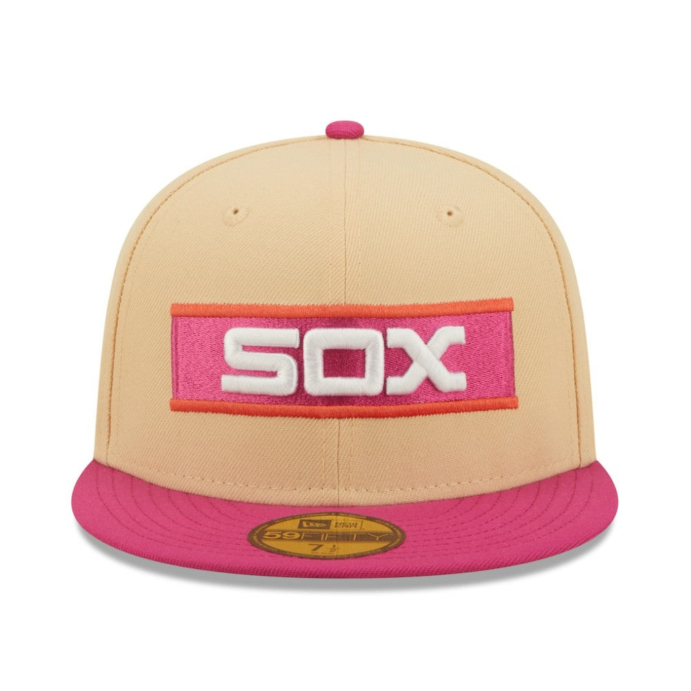Chicago White Sox New Era 1933 MLB All-Star Game 50th Anniversary Mango Passion 59FIFTY Fitted Hat Lifestyle