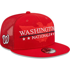 Washington Nationals New Era Patriot Trucker 9FIFTY Snapback Hat Clearance