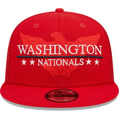 Washington Nationals New Era Patriot Trucker 9FIFTY Snapback Hat Clearance
