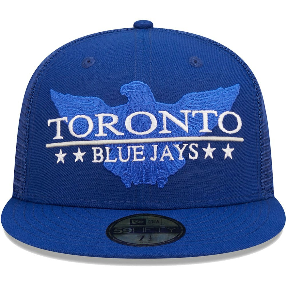 Toronto Blue Jays New Era Patriot Trucker 9FIFTY Snapback Hat discount