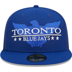 Toronto Blue Jays New Era Patriot Trucker 9FIFTY Snapback Hat discount