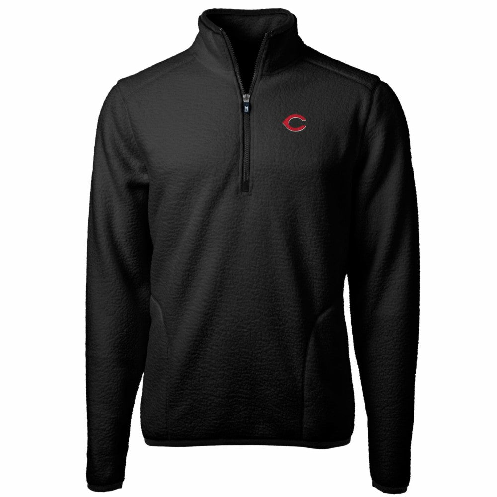 Cincinnati Reds Cutter & Buck Big & Tall Cascade Eco Sherpa Fleece Quarter-Zip Pullover Jacket Sale