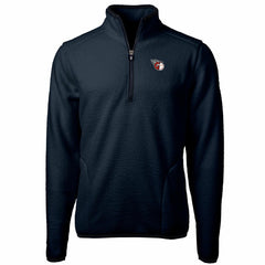 Cleveland Guardians Cutter & Buck Big & Tall Cascade Eco Sherpa Fleece Quarter-Zip Pullover Jacket Sale