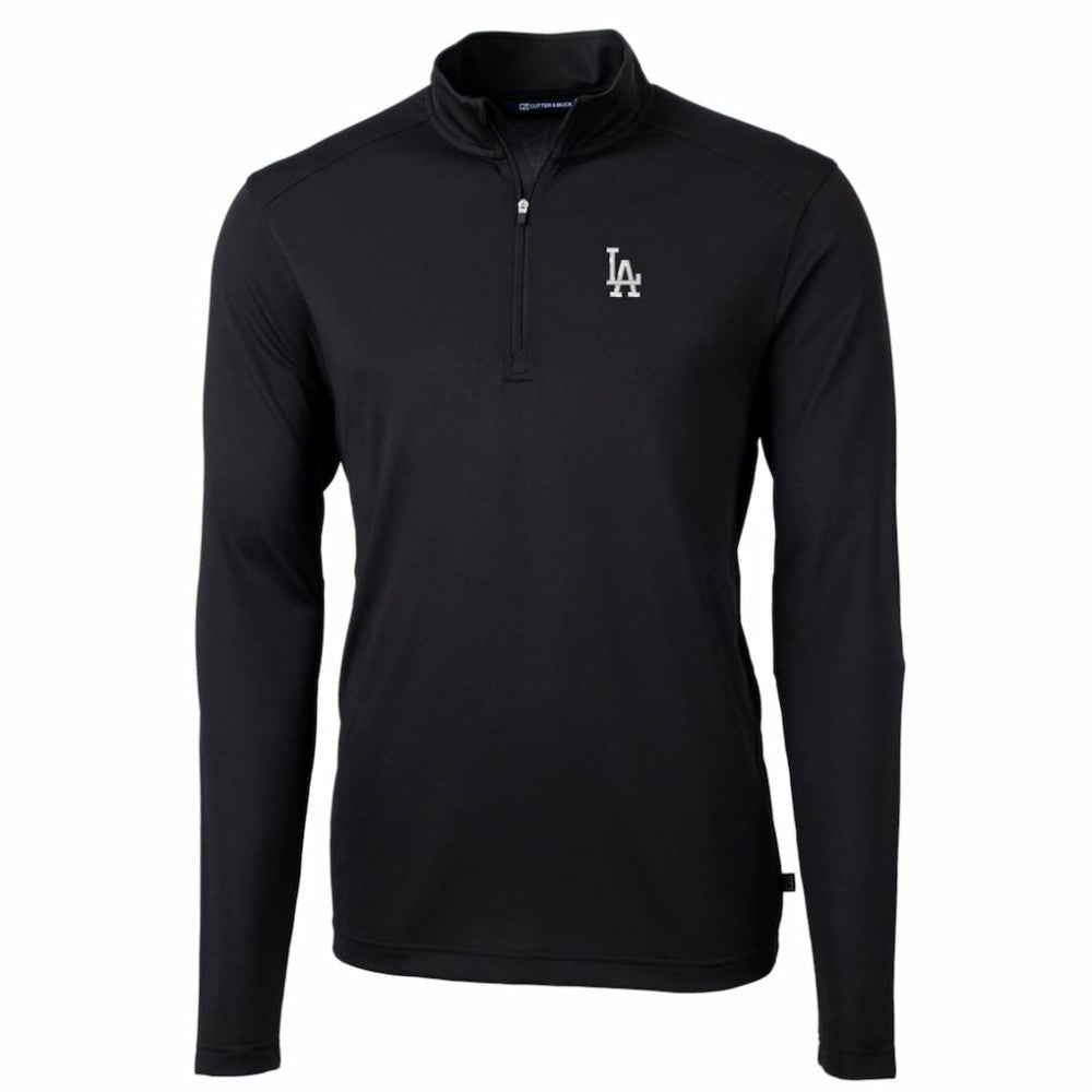 Los Angeles Dodgers Cutter & Buck Big & Tall Virtue Eco Pique Quarter-Zip Pullover Jacket discount